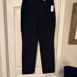 Style & Co. Navy Straight-Leg Pants